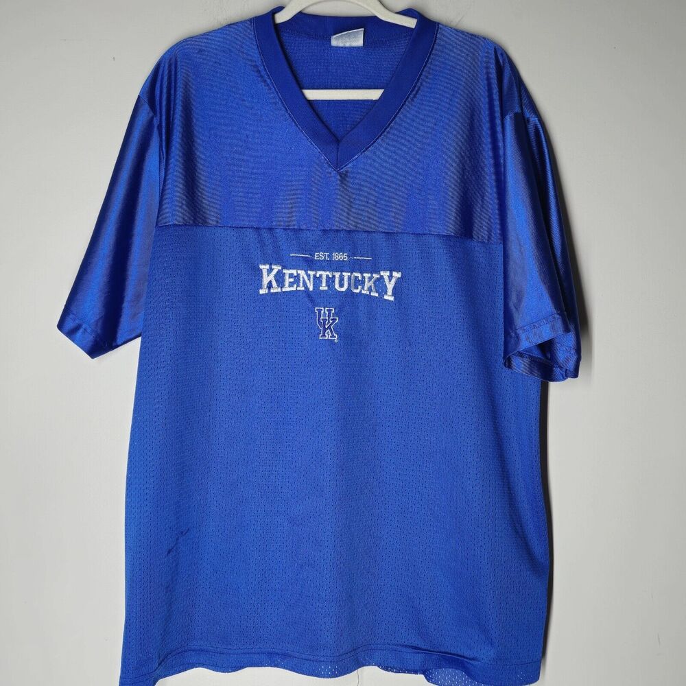 Vintage Football Kentucky Wildcats Mens XL Blue Big Ball Sports 90s College